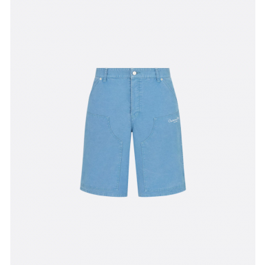디올 Couture 자수 데님 카펜터 쇼츠 반바지 (해외배송)