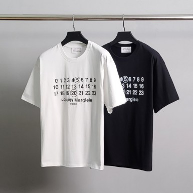 메종마르지엘라 넘버레터링 코튼 반팔